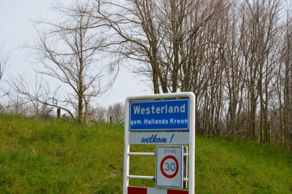 Ortseingangsschild von Westerland (Nordholland)